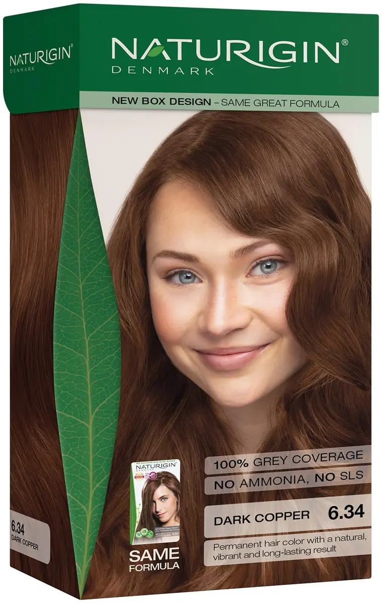 Naturigin Ammonia Free Permanent Hair Color 3.88 Fl Oz | Long-Lasting Copper Shade, Nourishing & Vegan (70-120 chars) - main product image
