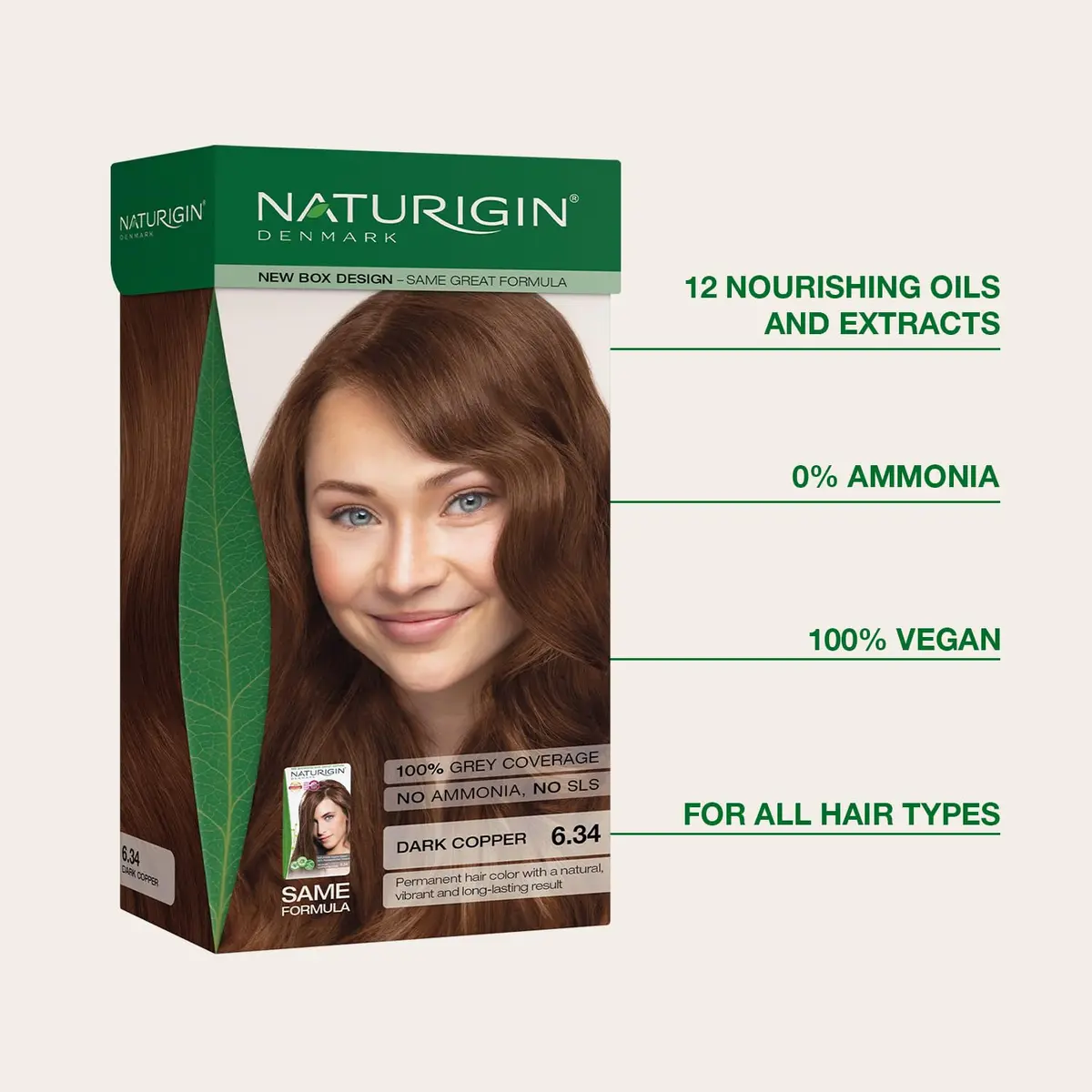 Naturigin Ammonia Free Permanent Hair Color 3.88 Fl Oz | Long-Lasting Copper Shade, Nourishing & Vegan (70-120 chars) - view 5