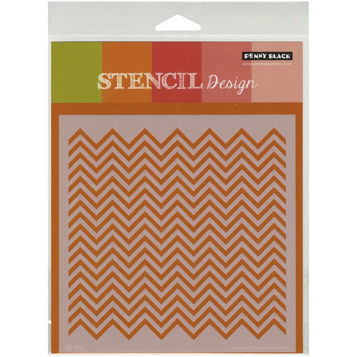 Penny Black 25-010 Stencils, Zigs and Zags | High-Quality Mylar Drawing Aid (6in x 6in) - main product image