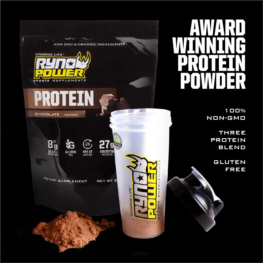 Ryno Power All Natural Whey Protein 2lb | 27g Protein & No Fillers, Gluten-Free, Non GMO - view 3