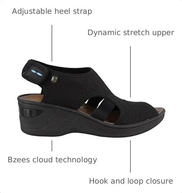 LifeStride Dream Sandal Wedge Heel 9 W US | Cloud Technology & Adjustable Strap - view 2