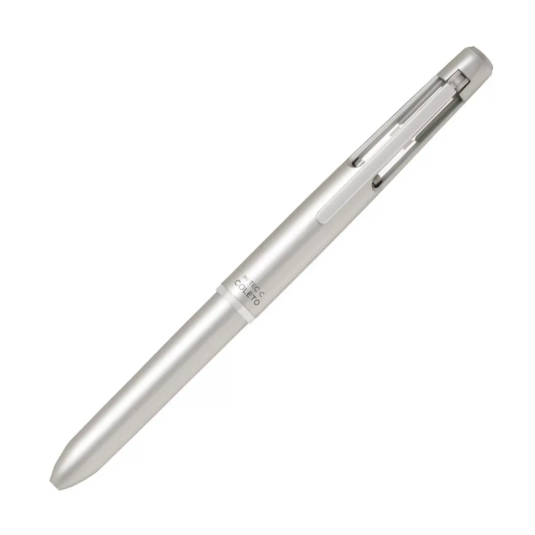 Pilot Multi-Pen Body, Hi-Tec-C Coleto 1000, Silver Body (LHKC-1SC-S) | Customizable Multi Pen with 15 Colors - main product image