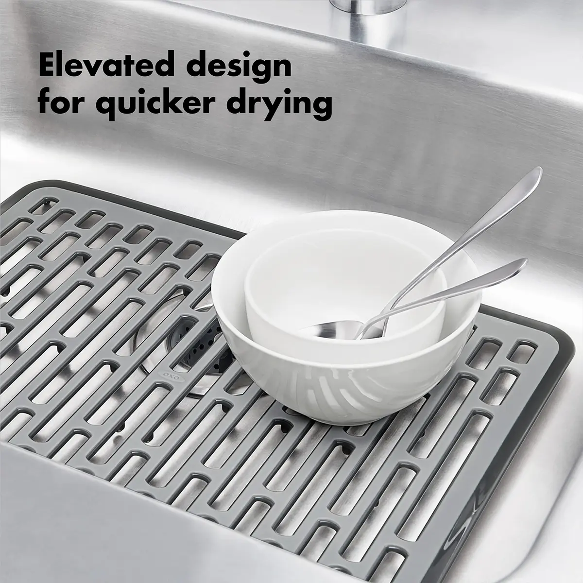 OXO Good Grips Silicone Sink Mat - Large 41.3cm (16.25") X 32.4cm (12.75") | Protects Sink & Dishes, Heat-Safe - view 4