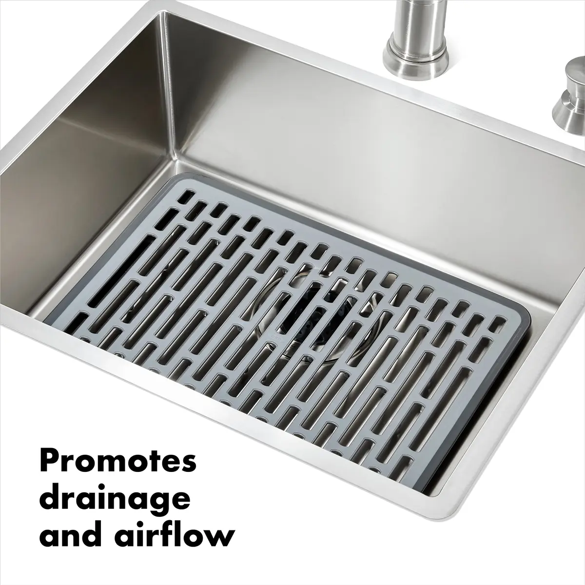 OXO Good Grips Silicone Sink Mat - Large 41.3cm (16.25") X 32.4cm (12.75") | Protects Sink & Dishes, Heat-Safe - view 5