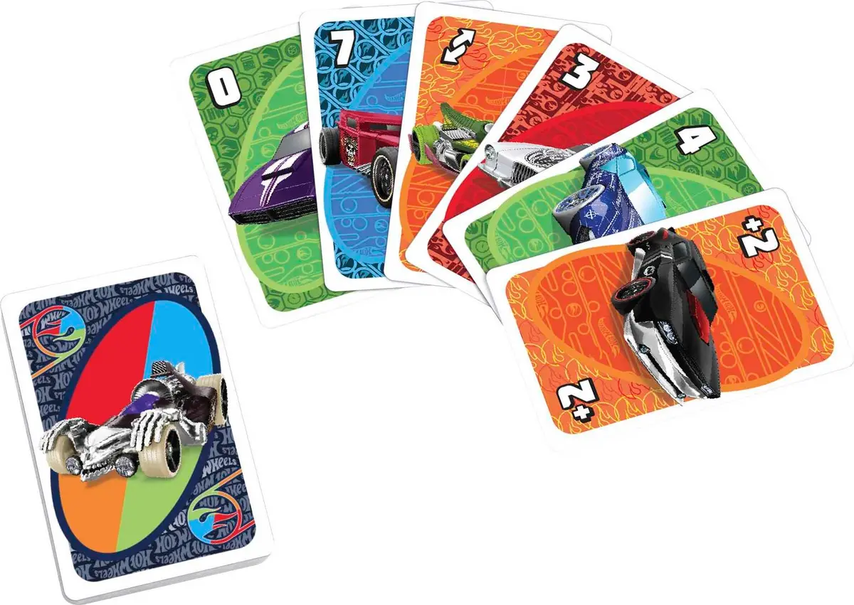 Hot Wheels UNO Matching Card Game 112 Cards | Kids & Adults Game Night Fun - view 5