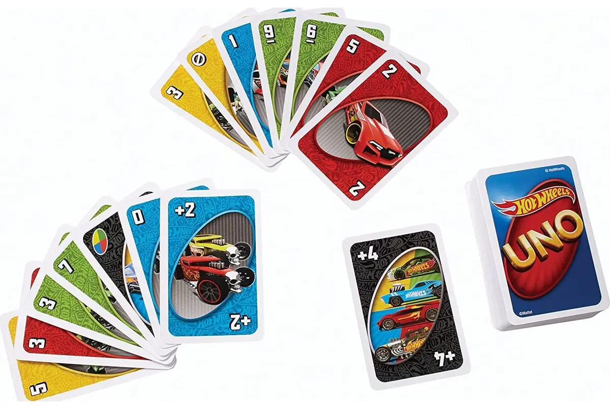 Hot Wheels UNO Matching Card Game 112 Cards | Kids & Adults Game Night Fun - view 3