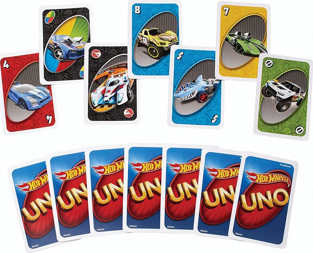Hot Wheels UNO Matching Card Game 112 Cards | Kids & Adults Game Night Fun - view 4