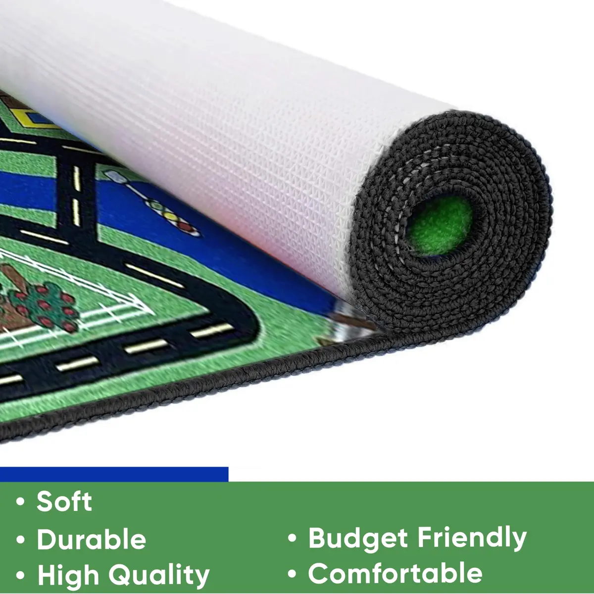 KIDCARPET.COM Total Transportation Play Mat Rug, 6' x 8'6" Rectangle | Child-Safe, Commercial-Grade Play Rug - view 8
