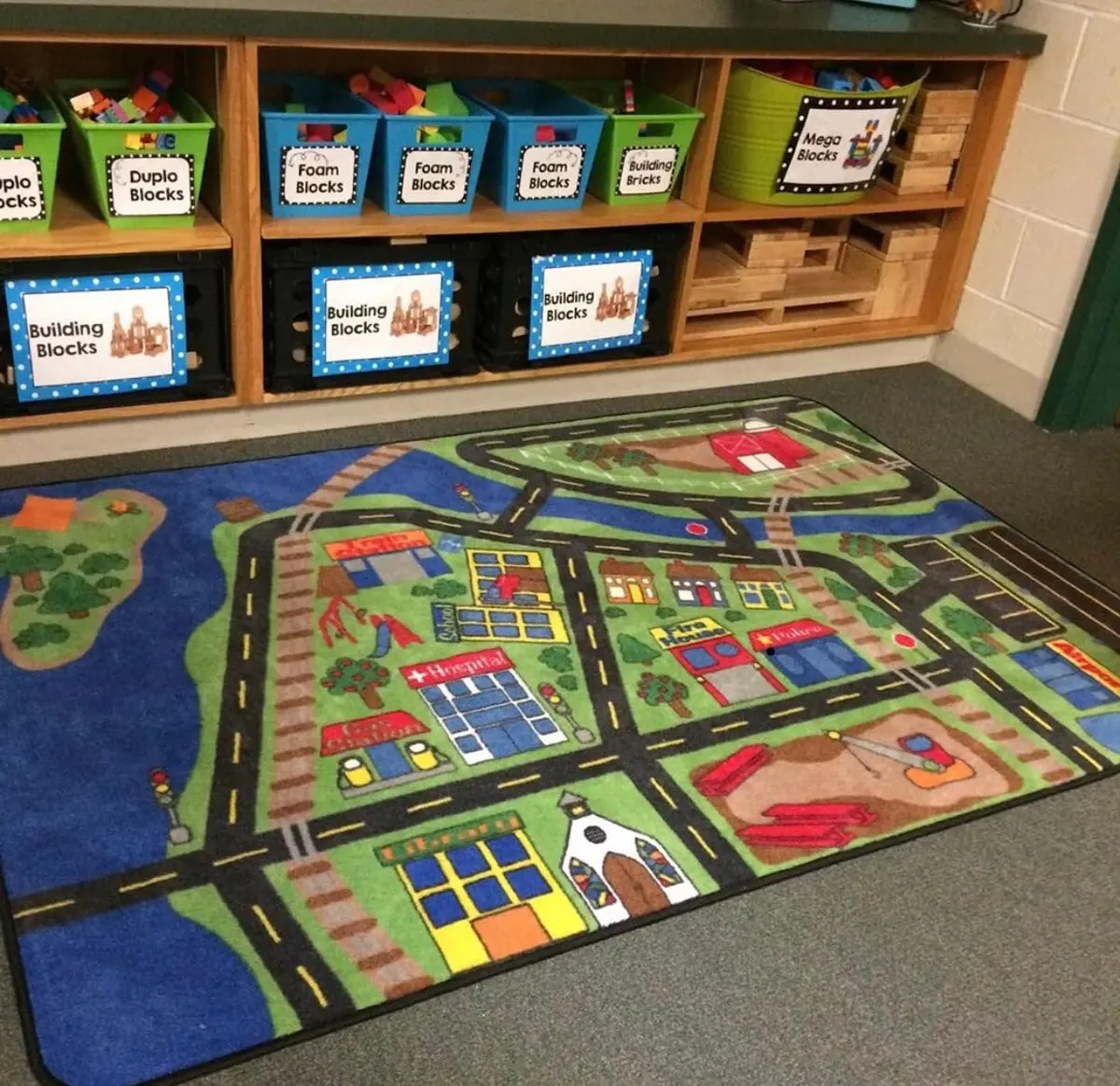 KIDCARPET.COM Total Transportation Play Mat Rug, 6' x 8'6" Rectangle | Child-Safe, Commercial-Grade Play Rug - view 3