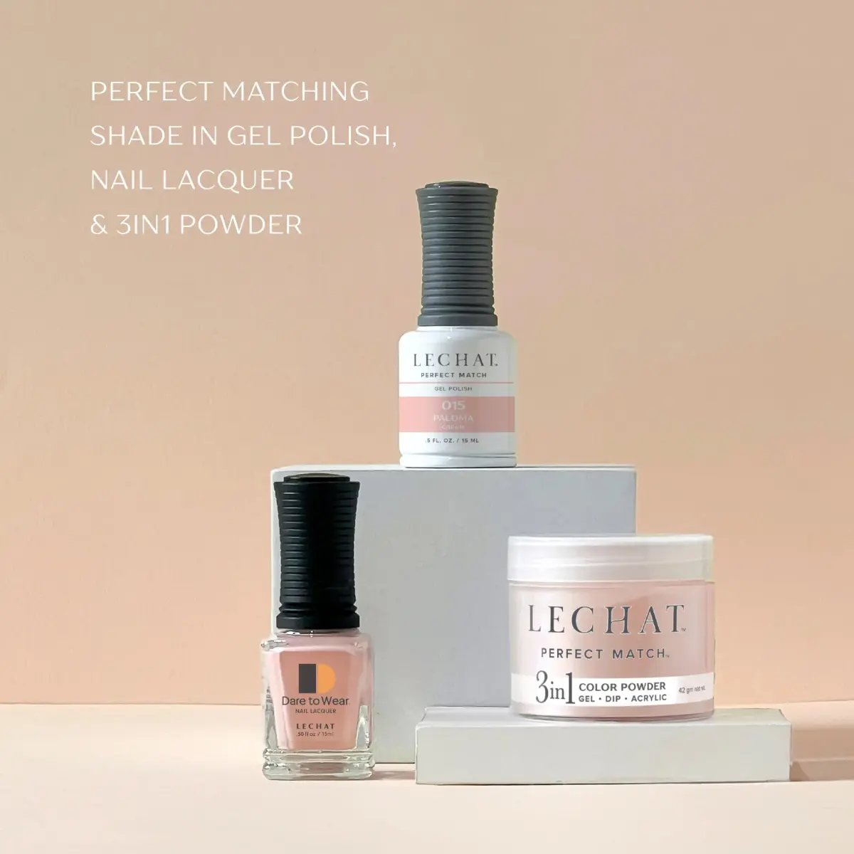 LECHAT Perfect Match Gel Polish Sealed with a Kiss 0.5 Fl Oz (15ml) | Soak-Off Formula for Natural Nails - view 5