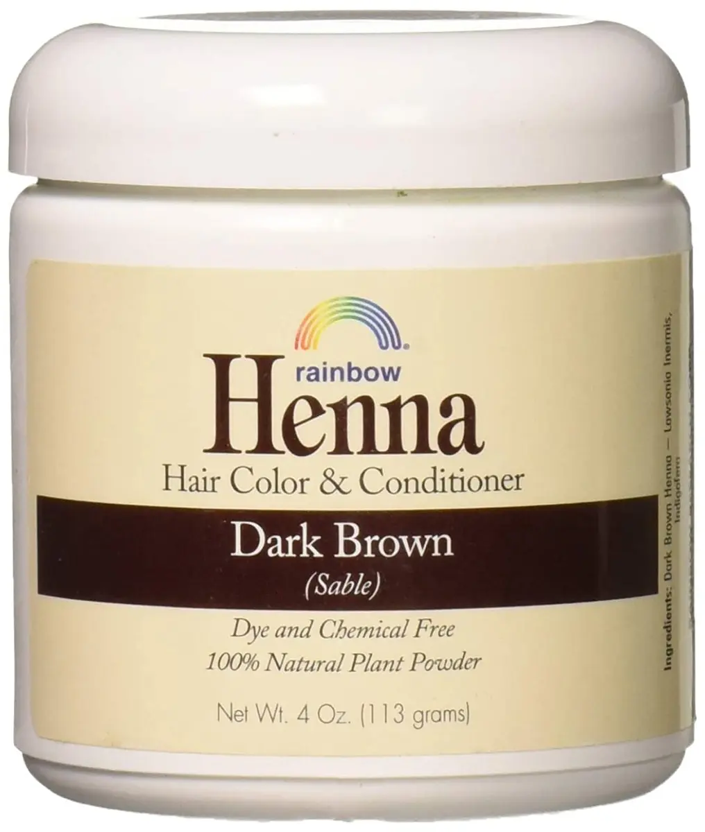 Rainbow Research Henna Hair Color and Conditioner Persian Dark Brown Sable - 4 oz | Natural Grey Coverage & Shine - main product image