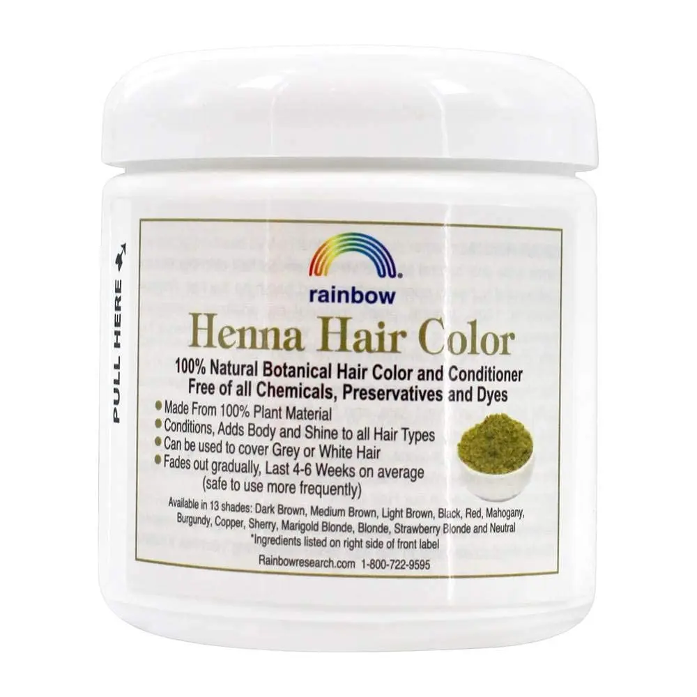 Rainbow Research Henna Hair Color and Conditioner Persian Dark Brown Sable - 4 oz | Natural Grey Coverage & Shine - view 3