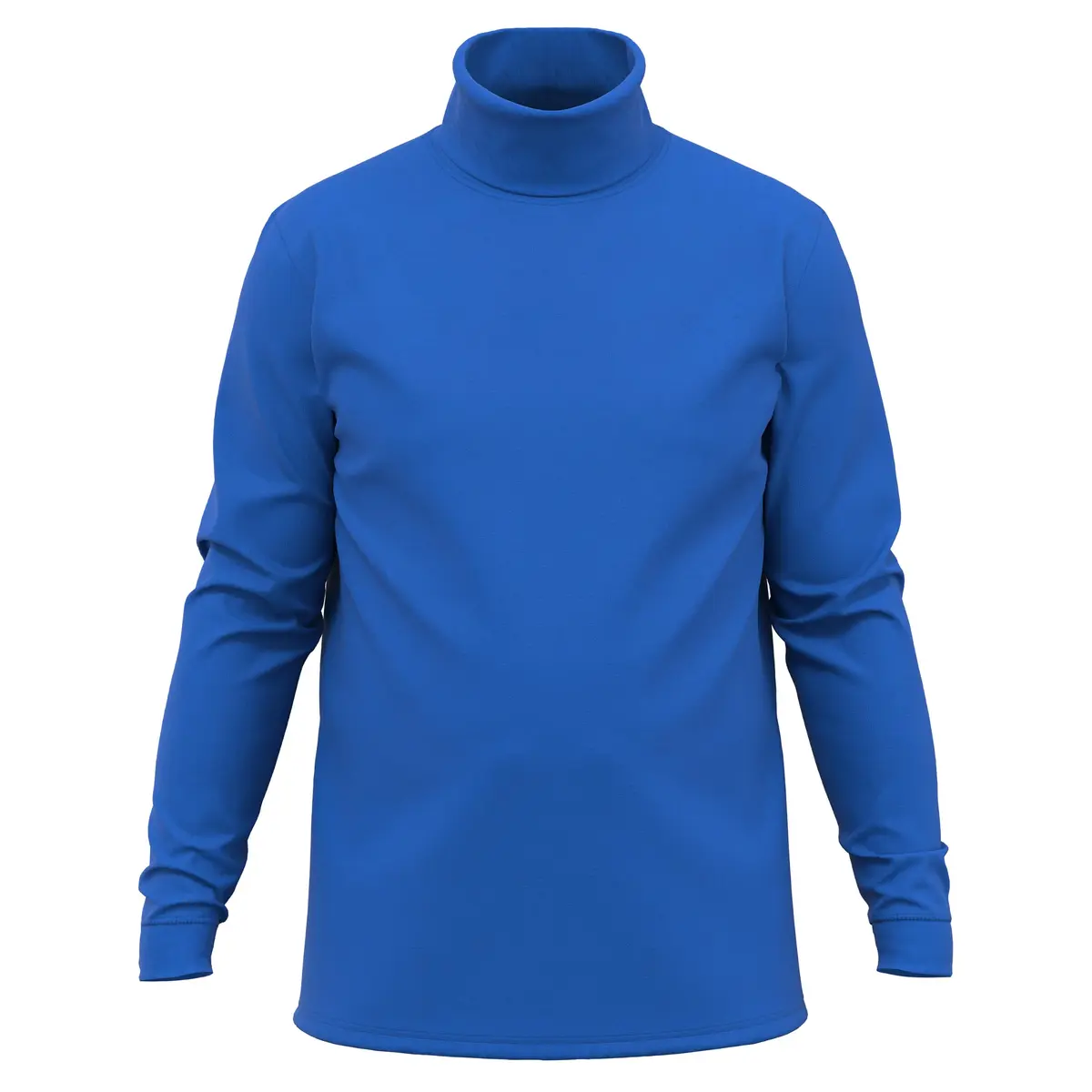Maks Men's 100% Cotton Turtleneck Pullover Sweater Interlock Knit Warm Blue | Regular Fit, Soft & Breathable - main product image