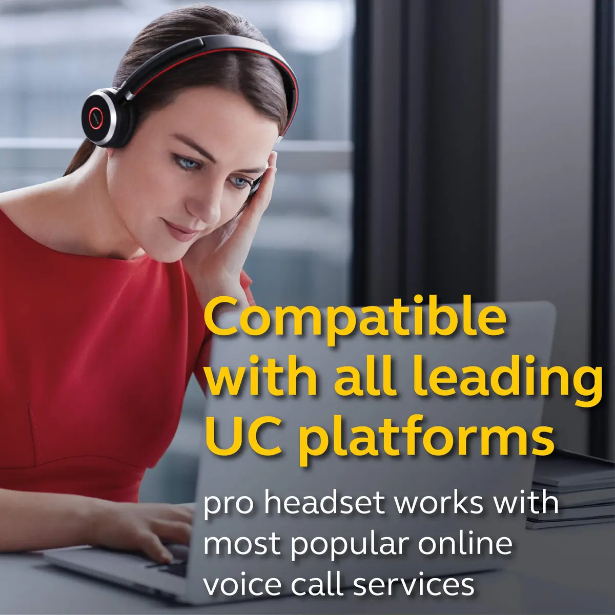 Jabra Evolve 65 UC Wireless Headset, Stereo – Industry-Leading Wireless Performance, Passive Noise Cancellation, All Day Battery - view 5