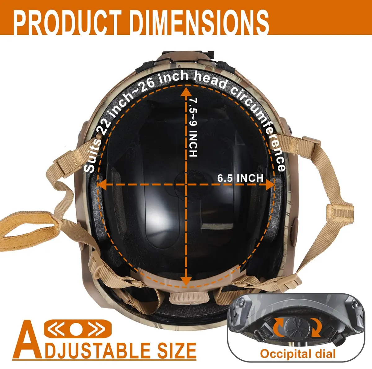 Lancer Tactical Medium - Large Industrial ABS Plastic Maritime Helmet | Adjustable Tactical Airsoft Headgear - view 6