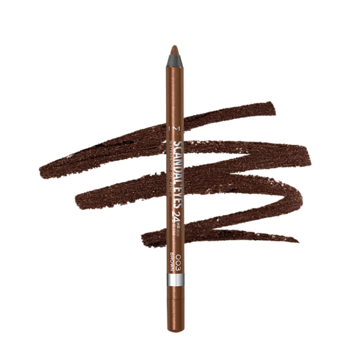 Rimmel Waterproof Gel Pencil Eyeliner 0.04oz | Long-Wearing, Smudge-Proof, Brown - main product image