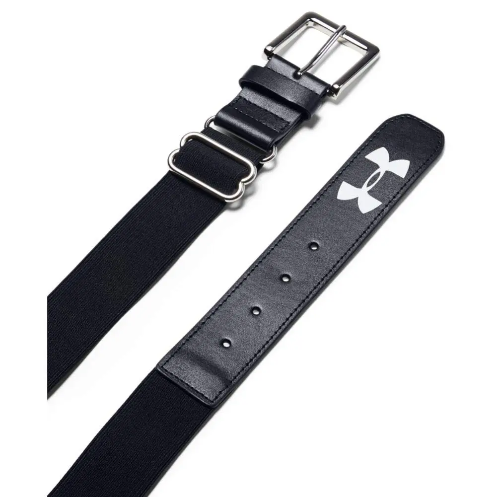 Under Armour Men's UA Baseball Belt Black 2" (5.08 cm) | Elastic Webbing with Polyurethane - main product image