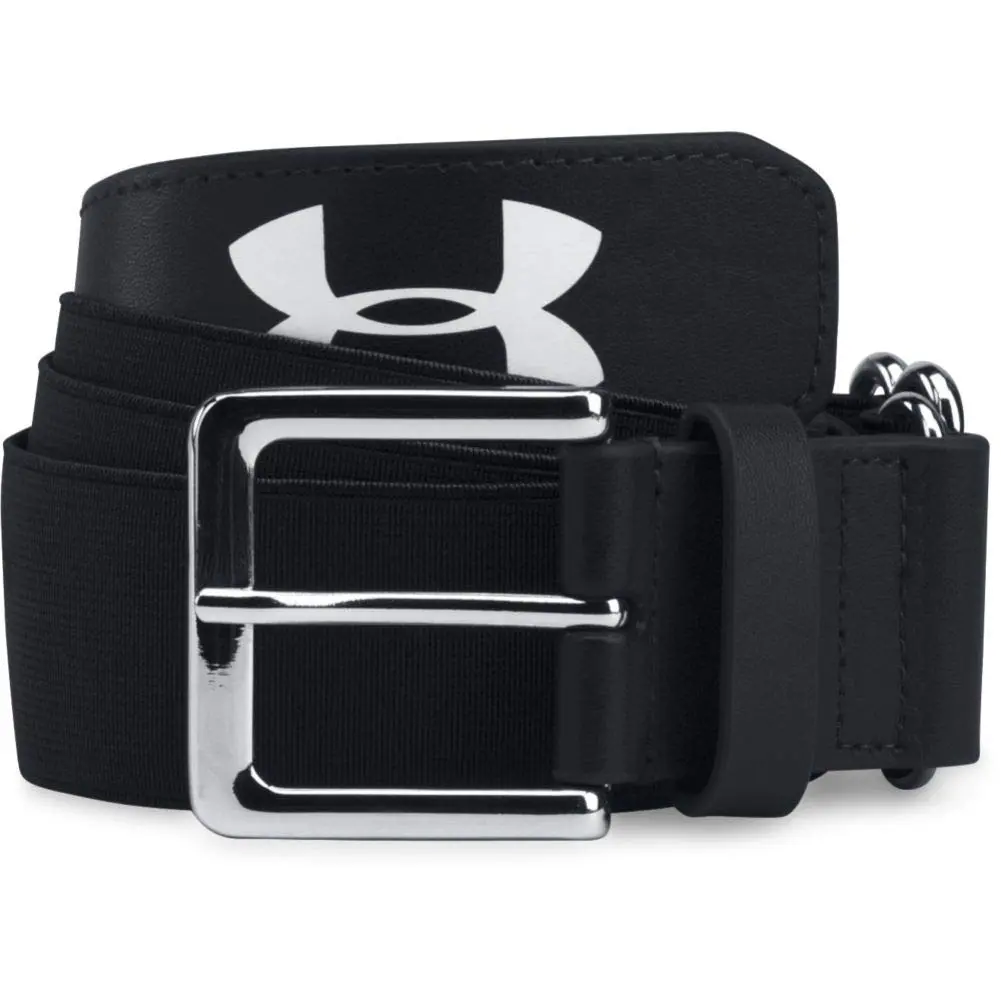 Under Armour Men's UA Baseball Belt Black 2" (5.08 cm) | Elastic Webbing with Polyurethane - view 2