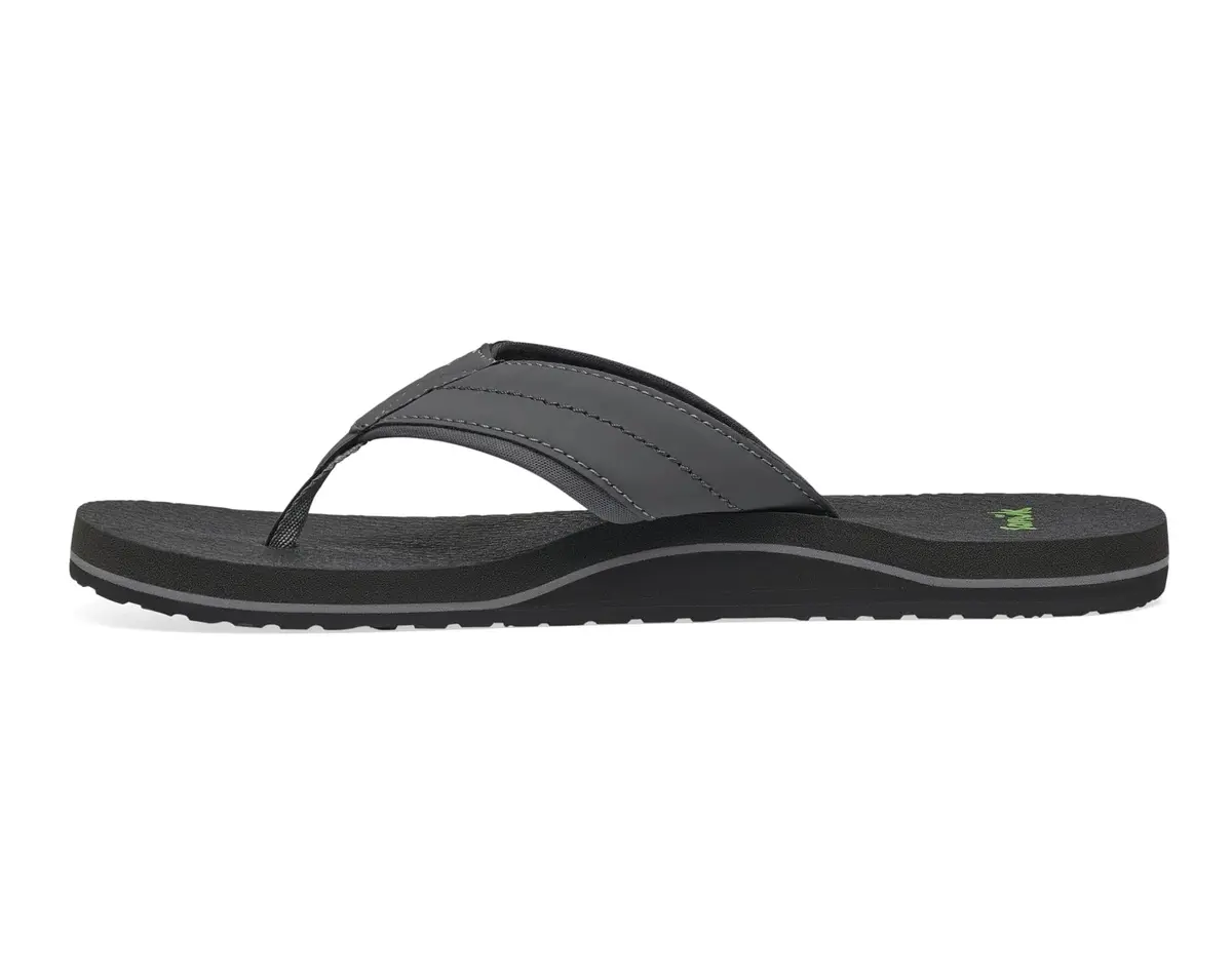 Sanuk Beer Cozy IV Mens Flip Flops - Memory Foam Beach Sandals, Charcoal, 11 | All-Day Comfort & Eco-Friendly - view 5