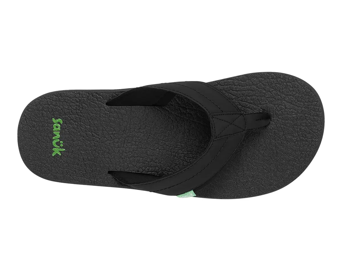Sanuk Beer Cozy IV Mens Flip Flops - Memory Foam Beach Sandals, Black, 10 | All-Day Comfort & Eco-Friendly Style - view 5