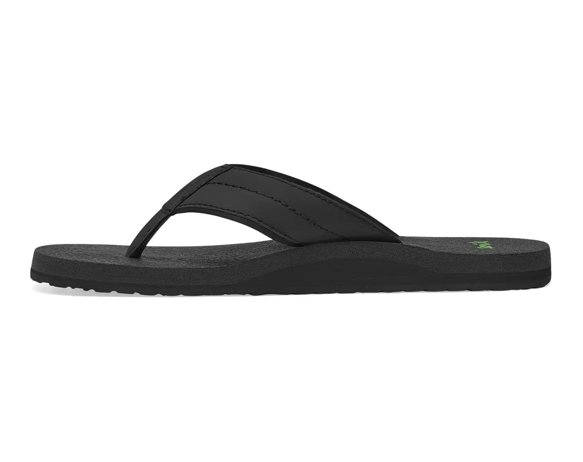 Sanuk Beer Cozy IV Mens Flip Flops - Memory Foam Beach Sandals, Black, 10 | All-Day Comfort & Eco-Friendly Style - view 3