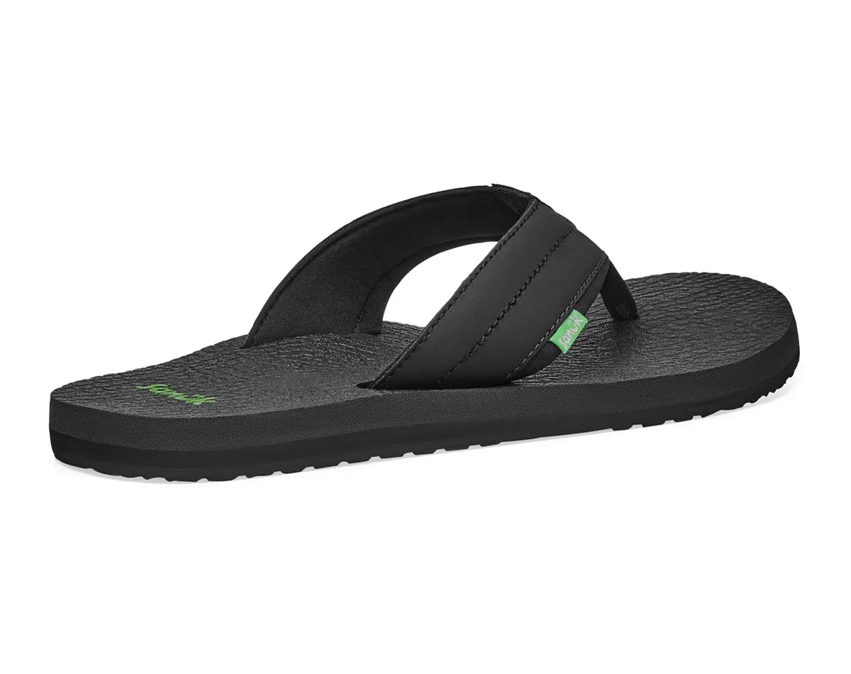 Sanuk Beer Cozy IV Mens Flip Flops - Memory Foam Beach Sandals, Black, 10 | All-Day Comfort & Eco-Friendly Style - view 4