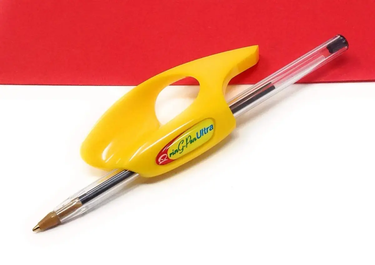 RinG-Pen Ultra Yellow Grip Aid for Pens & Pencils, Small (15ml / 0.5 Fl Oz) | Aids Writing & Art Tools - view 4