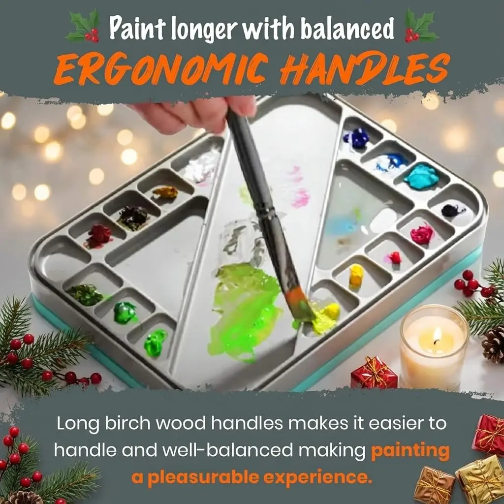D'Artisan Shoppe Paint Brushes Maestro Series XV 15-piece Long Handle Set | Professional Acrylic Oil Watercolor - view 5