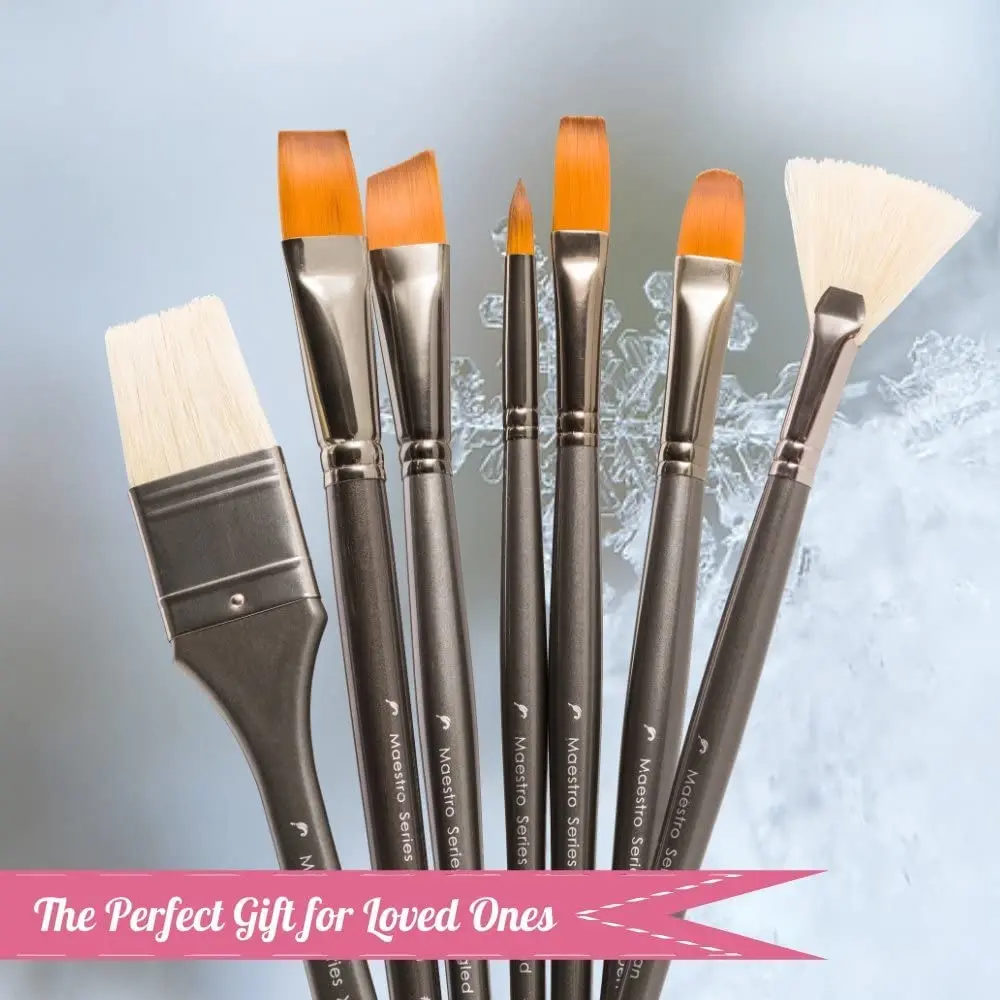 D'Artisan Shoppe Paint Brushes Maestro Series XV 15-piece Long Handle Set | Professional Acrylic Oil Watercolor - view 9