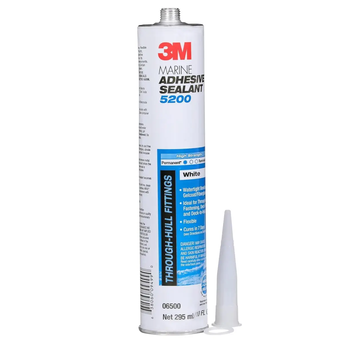 3M Marine Adhesive Sealant 5200 White 10 fl oz (300ml) Cartridge | Permanent Waterproof Bonding for Boats & RVs - main product image