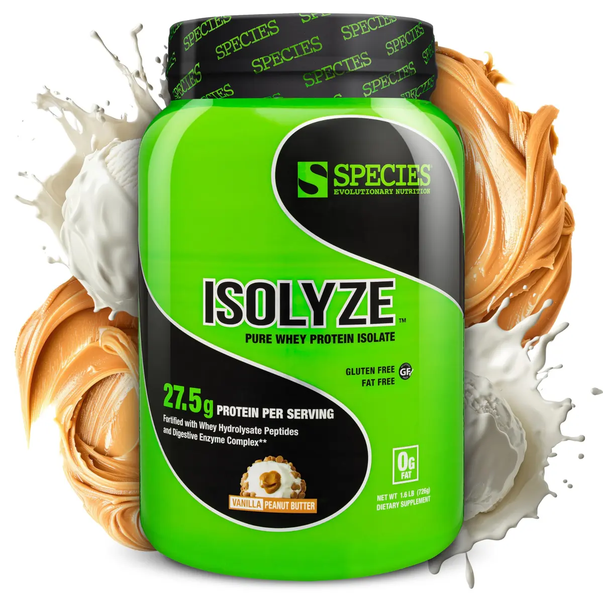 Species Nutrition Isolyze Whey Protein Powder, Vanilla Peanut, 1.55 lb | High Purity & Fast Absorption - main product image