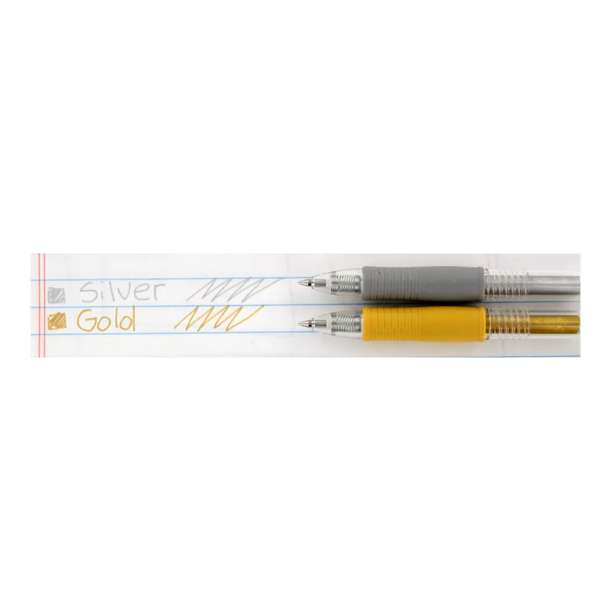 Pilot G2 Metallics Gel Roller Pens 0.7 mm | Gold & Silver Fine Point, Pack of 2 - view 4
