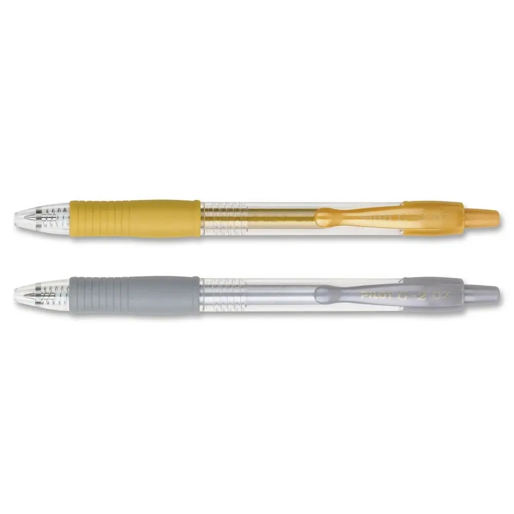 Pilot G2 Metallics Gel Roller Pens 0.7 mm | Gold & Silver Fine Point, Pack of 2 - view 5