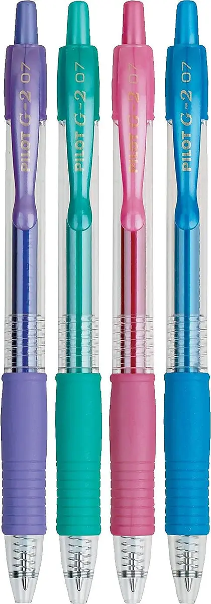 Pilot G2 Metallics Gel Roller Pens 0.7 mm Assorted Colors | Refillable, Quick-Dry, Ergonomic Support - main product image