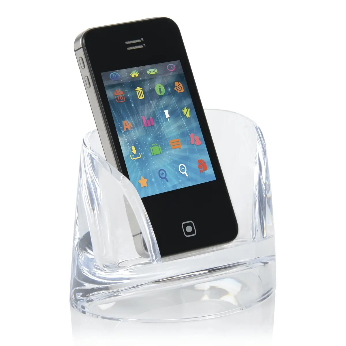 Swingline Cell Phone Holder, Acrylic, Clear | Modern Desk Accessory for Smartphones - view 2