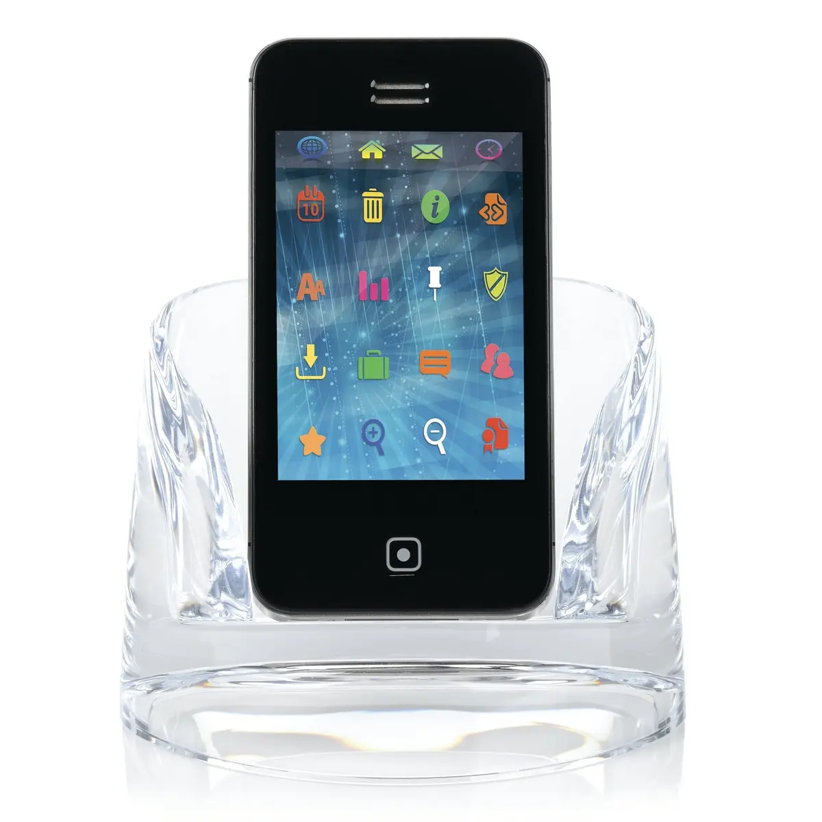 Swingline Cell Phone Holder, Acrylic, Clear | Modern Desk Accessory for Smartphones - view 3