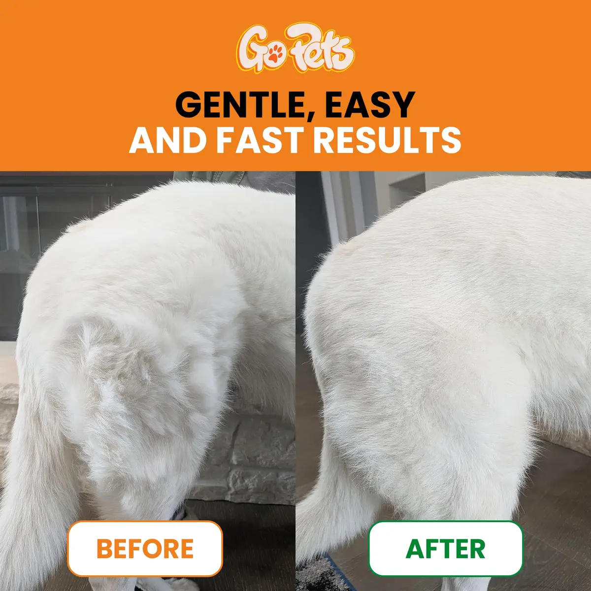 GoPets Self-Cleaning Slicker Brush for Dogs & Cats | Dematting & Deshedding, 4 Inch Wide - view 2