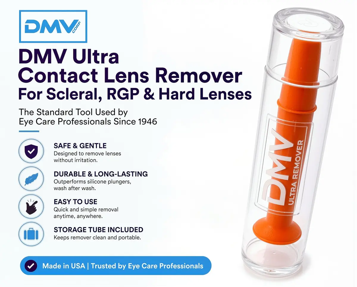 DMV Ultra Contact Lens Remover Tool Applicator Made in USA 3 Pack - Orange | Durable, Safe & Effective for Hard Lenses - view 3
