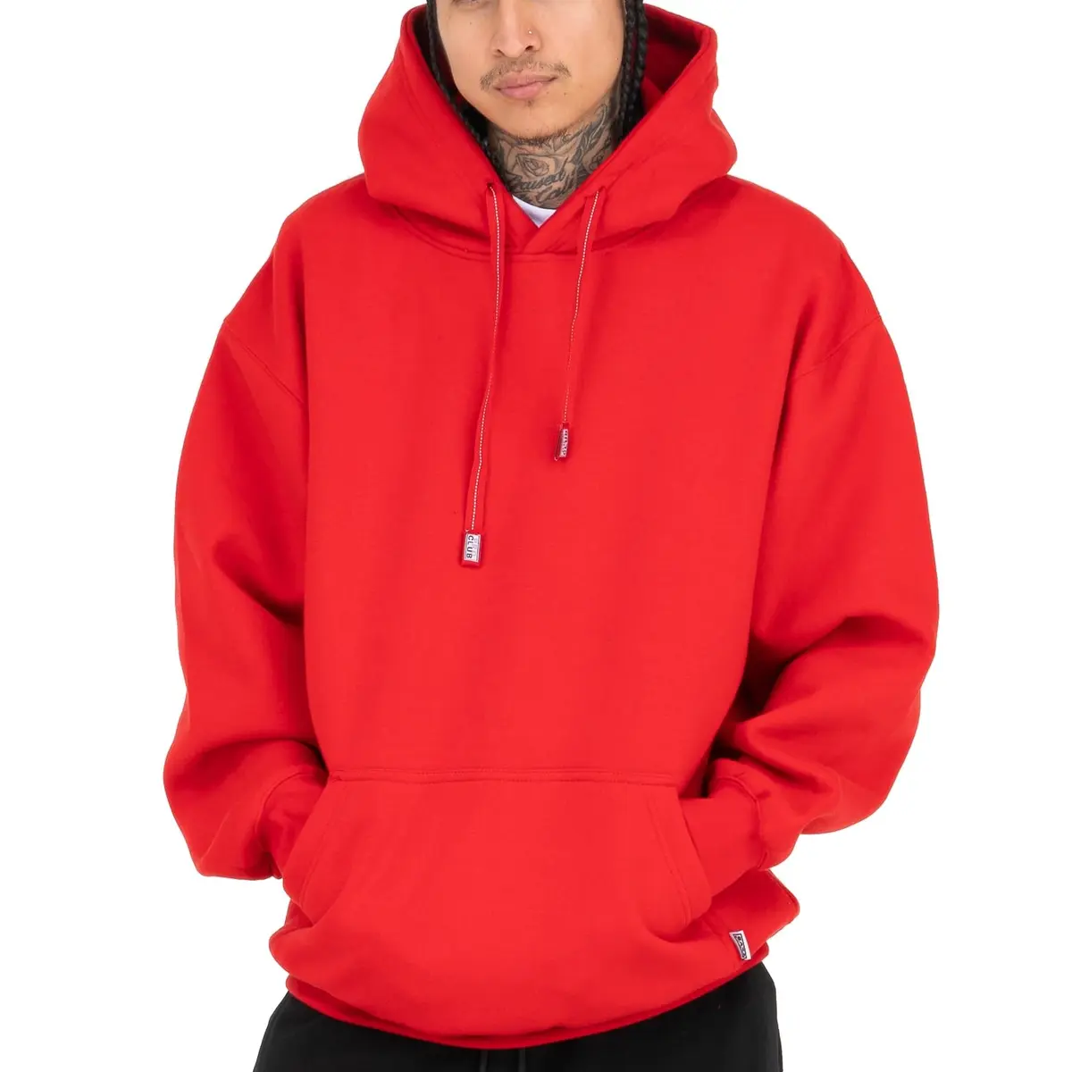Pro Club Heavyweight Pullover Hoodie (13oz) | Classic Fit, Red, X-Large for Men - main product image