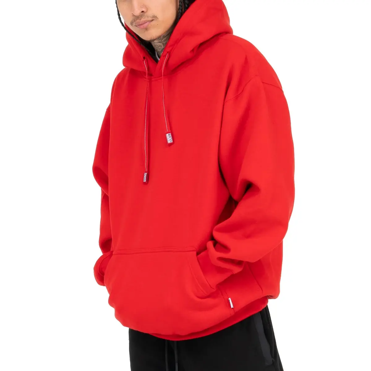 Pro Club Heavyweight Pullover Hoodie (13oz) | Classic Fit, Red, X-Large for Men - view 2