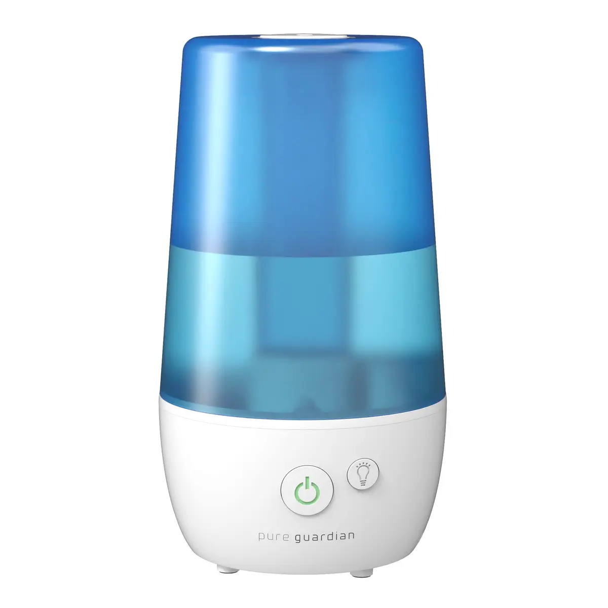 PureGuardian 1-Gallon Ultrasonic Cool Mist Humidifier with Essential Oil Tray | 70-Hour Run, 320 Sq Ft Coverage, Silver Clean Protection - main product image