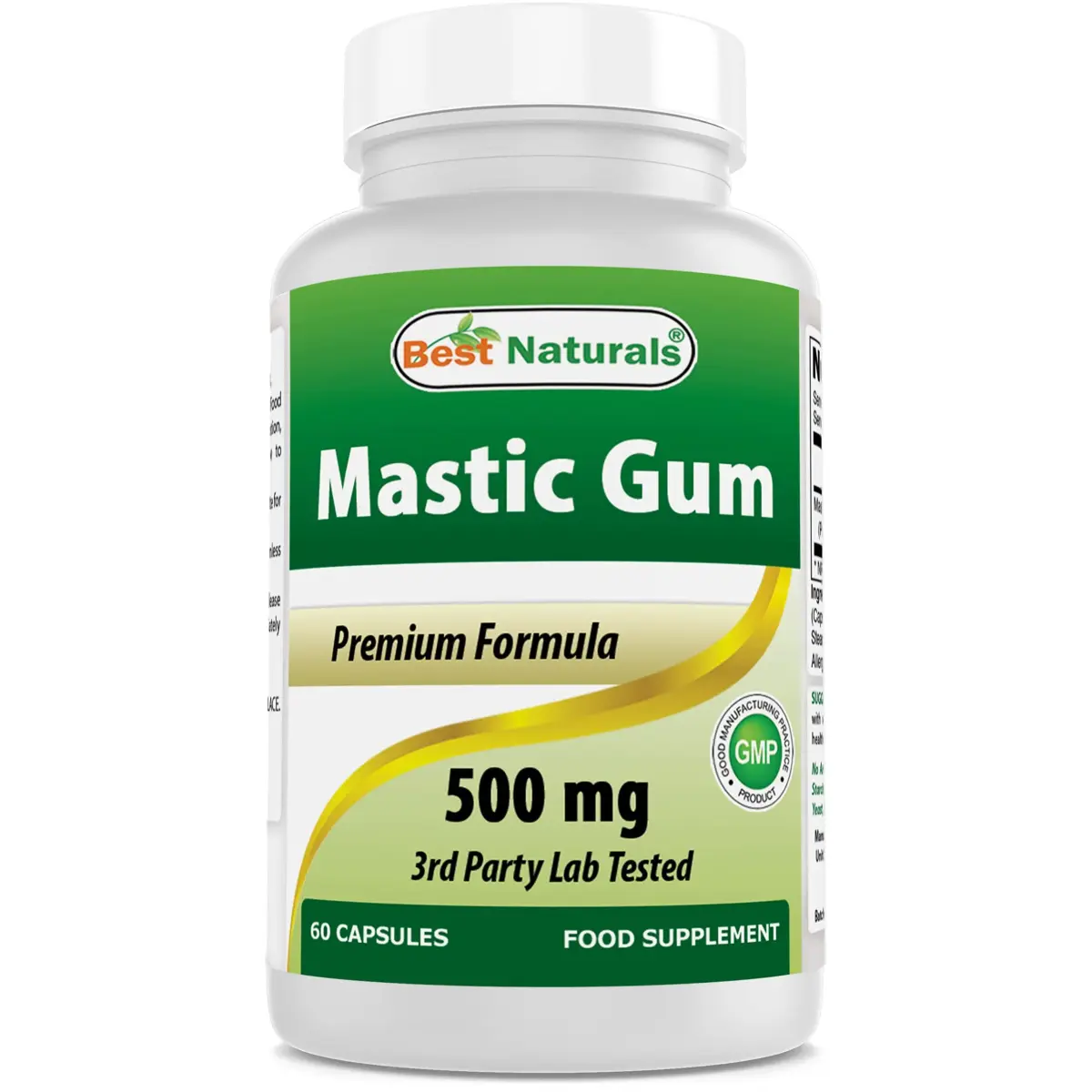 Best Naturals Mastic Gum Capsules 500 mg 60 Count | Supports Gastric Health - main product image