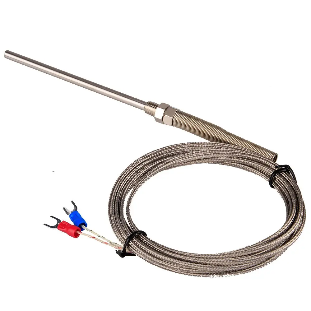 ZJIA K-Type Thermocouple Probe -100°C to 1250°C | 100mm Sensor with Spade Connector - main product image