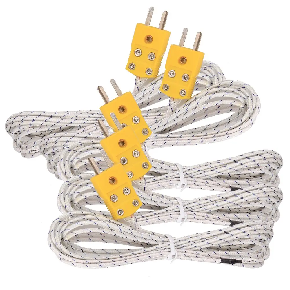 ZJIA K Type Mini-Connector Thermocouple Temperature Probe Sensor 3M (9.8ft) | Measures -50~700°C for Industrial Use - main product image
