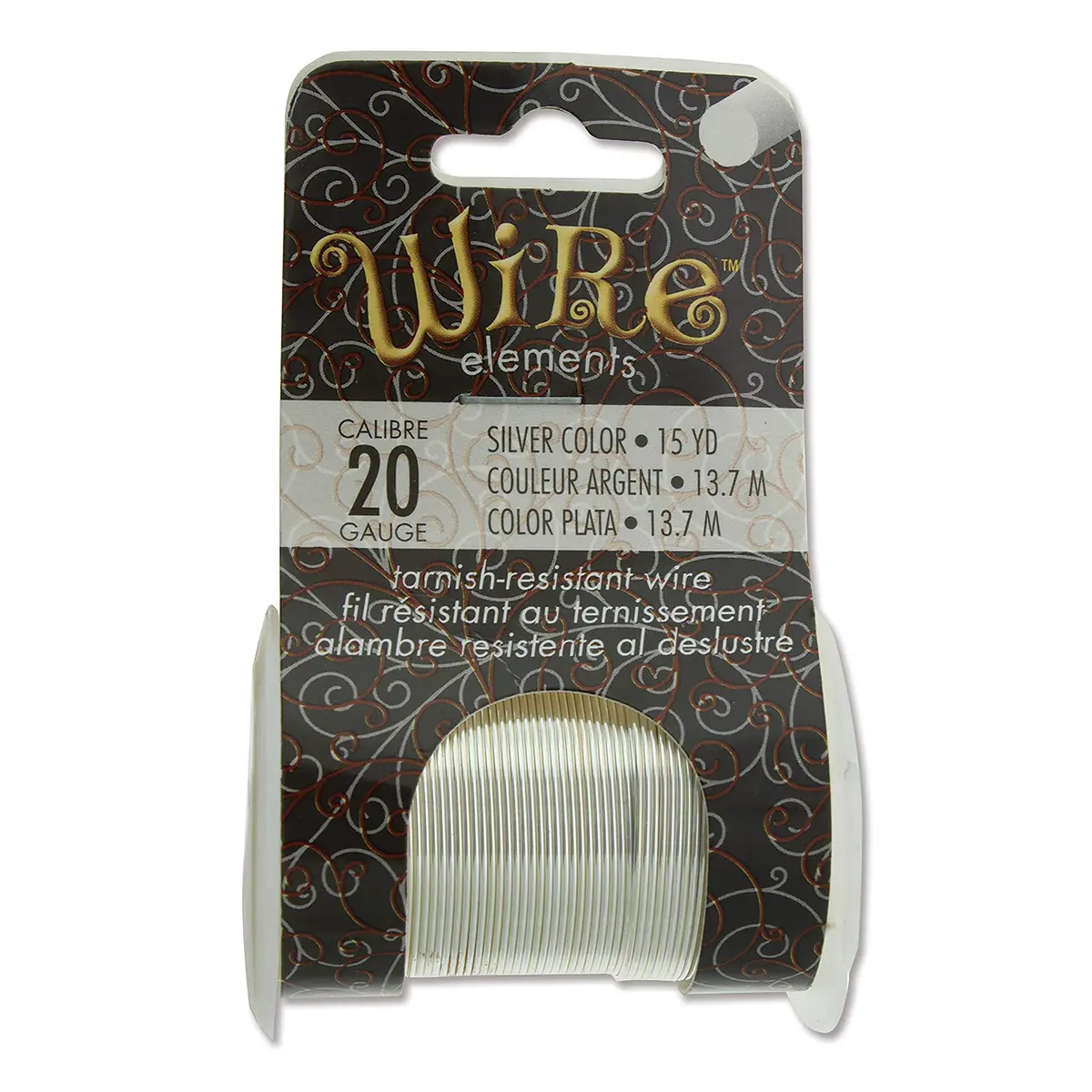 The Beadsmith Copper Jewelry Wire 20 Gauge Silver Color 13.72m (45 Ft) | Tarnish-Resistant for Crafts - view 7