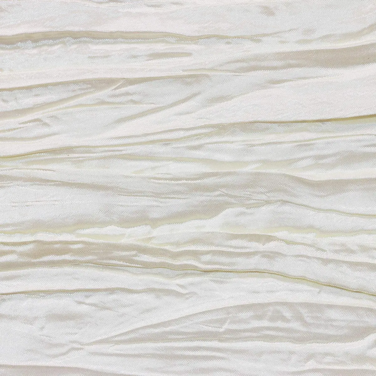 YOUR CHAIR COVERS - 132 Inch Round Crinkle Taffeta Tablecloth - Ivory, Crushed Shiny Dining Table Cloth for Wedding Party Birthday Baby Bridal Shower - view 6