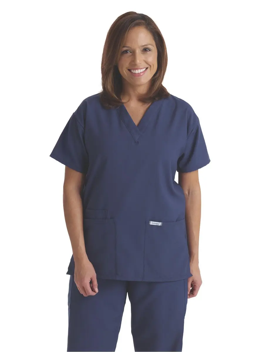 Medline PerforMAX Women's V-Neck Tunic Scrub Top, Medium | Moisture-Wicking Athletic Fabric for Healthcare Professionals - main product image