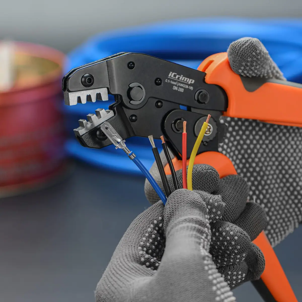 IWISS iCrimp SN-28B Crimping Tool for 3.96mm, 2.54mm, 2.5mm Pitch Connectors | High-Quality, USA Import, 20° Ratchet - view 8
