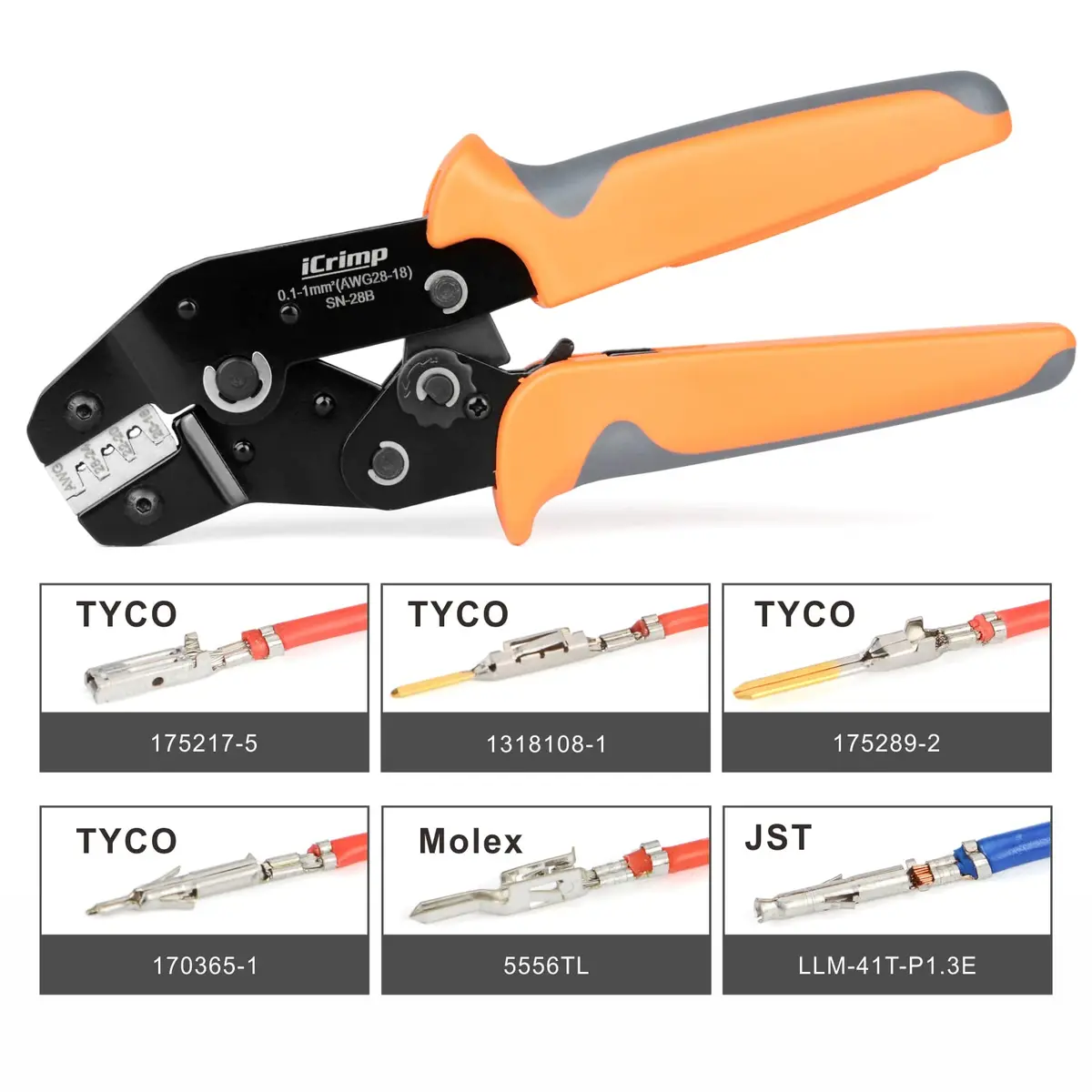 IWISS iCrimp SN-28B Crimping Tool for 3.96mm, 2.54mm, 2.5mm Pitch Connectors | High-Quality, USA Import, 20° Ratchet - view 3