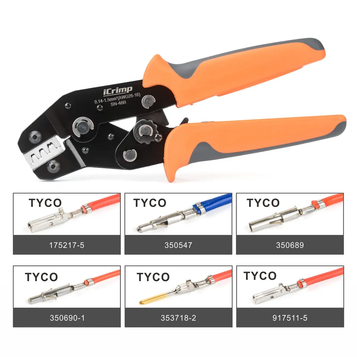 IWISS SN-48B Crimping Tool 190mm | Precise 26-16AWG Crimper for Connectors - view 6